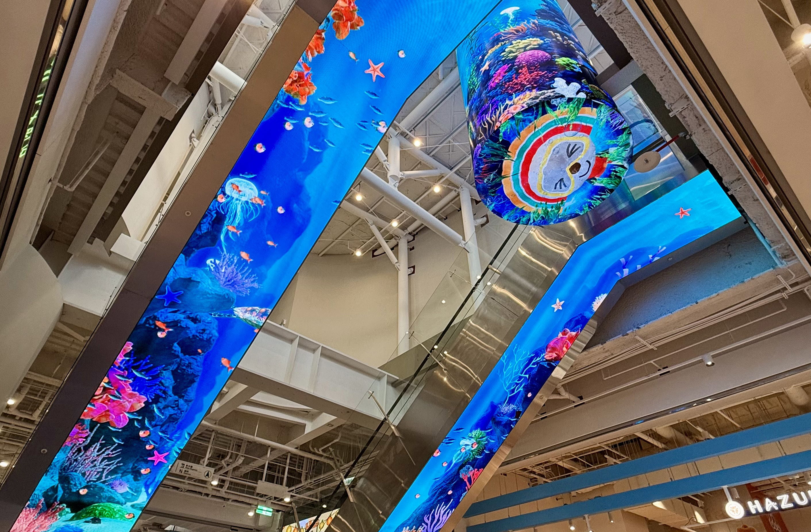 達擎與傑可達整合先進顯示技術與軟硬體應用服務，提供一系列大型LED顯示解決方案，為全新改裝開幕的「清水服務區」佈局嶄新視覺體驗。